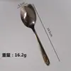 Nova colher de aço inoxidável com padrão criativo, padrão de escama de peixe pena, colher de frutas bife hotel garfo de comida ocidental colher colher colher pequena