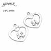 Accesorios de joyería de aleación para hacer uno mismo, accesorios de corazón, colgante de aleación retro Ud6