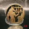 Moeda Comemorativa de Metal de Faraó Egípcio Antigo Guardião da Morte Anúbis Moeda Comemorativa da Balança Medalha Comemorativa do Cão