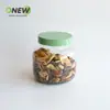 Frasco de plástico de barriga grande de 580 ml snacks de frijol disueltos bola de espino frasco sellado frasco de comida botella de plástico transparente para mascotas