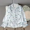 Pijama de Conejita Estrellada, Cárdigan con Cuello de Solapa para Primavera y Otoño, Conjunto de Dos Piezas, Ropa de Casa Suave y Linda Estilo Princesa