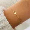 Moda Femenina Europea y Americana Nueva Elegante Pulsera de 26 Letras Estilo ins Simple Nicho Lujo Accesible Oro Joyería de Mano Elegante