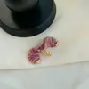 Novos Brincos Torcidos Exquisitos de Lã Colorida Feitos à Mão Design de Nicho de Alta Qualidade Brincos Dopamina para Mulheres