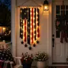 Bandera colgante para el Día de la Independencia de América, de doble cara, poliéster, decoración para chimenea del hogar, colgante de puerta