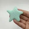 Nuevo accesorio de pentagrama de lunares de 6 CM material para joyería DIY hecho a mano decoración de llavero colgante de estrella de lunares
