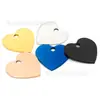 Etiqueta de amor para mascotas de acero inoxidable grabada con láser espejo metálico accesorios para collar llavero de tarjeta de identidad para perro mascota