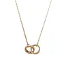 Amazon Europa y América Transfronterizo Nuevo Producto Ronda Moda Simple Collar de Circonita Collar con Colgante de Lujo Ligero Elegante Fiesta de Noche Mujeres