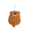 Peluche de Oso Dibujo Animado Billetera para Monedas Popular entre las Niñas Mini Bolsa para Auriculares Bolsita para Monedas Bolsa para Guardar Lápiz Labial Bolsa con Colgante