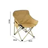 Silla lunar plegable de almacenamiento portátil personalizada con bolsillo lateral para playa, bocetos, picnics y sentarse a largo plazo sin colapsar, asiento para exteriores