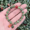 Pulsera natural de mujer de Xinjiang al por mayor Billetera de bambú de Jade de Tianshan Pulsera de anillo único Pulsera de jade del Gobi pulsera de jade dorado