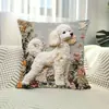 Capa de Almofada Cão Lendo Jornal Mais Vendida Macia e Amiga da Pele Pelúcia Curta Capa de Almofada Decorativa para Sofá Sem Enchimento