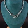 Collar de hueso de calavera retro antiguo europeo y americano para mujer, estilo frío, moda, personalidad nicho, industria pesada, pareja, cadena de clavícula combinable con todo