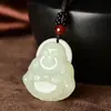 Colgante de Buda Guanyin de Imitación de Jade Hetian, Colgante Retro Estilo Chino, Collar de Buda Guanyin de Jade Afgano