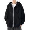 Cárdigan Sudadera para Hombre Otoño Sudadera con Capucha Invierno Sudaderas Ropa Color Sólido Más Terciopelo Cierre Cremallera Abrigo Suelto Hombre
