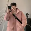 Chaqueta de algodón con capucha para hombre, nuevo estilo de invierno, corte holgado, adecuada para transmisiones en vivo transfronterizas, abrigo de algodón con capucha, chaqueta acolchada, estilo corto, abrigo de algodón cálido