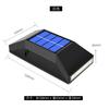 Lámpara de pared emisora de luz arriba y abajo de 6 LED alimentada por energía solar, lámpara para valla de jardín exterior, luz nocturna impermeable de 4 LED para patio, superbrillante