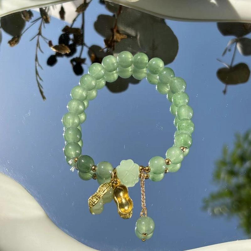 小红书苍兰柠檬碎花手链夏季女高级感小众轻奢义乌小商品手串批发