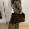Bolso de Hombro de Lona Grande Personalizado Transfronterizo Retro Estampado de Leopardo para Viajar Bolso Tote Nuevo Otoño e Invierno 2025