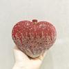 Bolso de Cristal JXL Diamante Completo Amor Hueco Pedrería Cena Bolso de Mano Cadena Hombro Bolso de Noche Cadena Bolso de Mujer