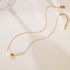 Collar de acero inoxidable de lujo con entrada francesa INS, joyería para mujer, personalidad de moda, cadena de clavícula de alta gama con perlas de agua dulce que combinan con todo.