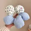 Goma para el pelo con forma de trasero de Mickey y flor para niñas, Cuerda para el pelo linda con rayas y forma de pie, Cuerda para el pelo de dibujos animados divertida para moños y coletas