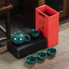 Actividad mayorista set de té de viaje taza express conveniente una tetera cuatro tazas traje para hacer té regalo para exteriores LOGOTIPO