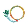 Pulsera de Hilo de Cinco Colores Tangduanwu con Tejido de Nudo Chino, Ajustable para Parejas y Mejores Amigos, en una Caja Flotante, Hilo de Cinco Colores para el Festival del Bote del Dragón