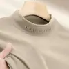 Camiseta Térmica de Media Cuello Alto para Hombre, Nuevo Estilo Otoño e Invierno 2026, Felpa de Doble Cara, Camiseta de Manga Larga Cálida para Usar en Capas