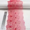Tanglong Sencilla Flor de Rosa Malla Roja Bordado Encaje Ropa Ropa Interior Falda Adorno de Encaje DIY Accesorios