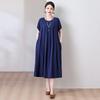 Vestido de Algodão Seda Novo Camisola de Verão Tamanho Plus Roupa Feminina 100kg Pijama de Mãe Roupa Externa Moderna Saia Que Cobre a Barriga