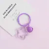 Chaveiro Pingente Sino Estrela Cinco Pontas Acrílico Transparente Colorido Estilo Ins Acessórios para Pendurar em Bolsa Feminina DIY Venda por Atacado