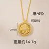 Colar pingente bússola de oito tesouros banhado a ouro atacado, nova corrente de suéter estilo chinês, luxo leve com toque de alta qualidade, joia versátil de verão para mulheres