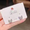 2026 Nuevos Exquisitos y Sencillos Pendientes de Tachuela Pequeña Mariposa Trapecio con Circonita y Pines de Plata, Pendientes de Alta Gama Dulces y Super de Hada