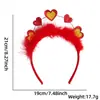 Amazon Diadema Día de San Valentín Tocado de Pluma Roja Suministros para Fiesta de Bodas Diadema de Polvo Dorado Amor Pasador Accesorios para el Cabello