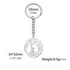 Llavero Edición Familiar Cálida Anillo de Madre Árbol Pequeño Colgante de Niño Regalo Conmemorativo Llavero de Acero Inoxidable