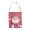 Bolsa de Regalo Navideña Rosa Bolsa de Regalo Navideña con Lentejuelas Bolsa de Manzana para Nochebuena Bolsa de Dulces para Niños Mayoreo