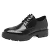 Zapatos de Cuero de Vaca de Moda para Hombre que Aumentan la Altura Clásicos para Exteriores de Cuero Genuino Suela Gruesa Cómodos Versátiles Zapatos Casuales