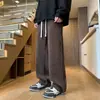 Pantalones Casuales de Otoño para Hombre con Estampado de Trigo, Pantalones Deportivos Caídos, Nuevos Pantalones de Pierna Ancha 2026, Pantalones Deportivos Rectos para Hombre