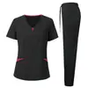 Ropa Lavable para Hombres y Mujeres, Pantalones Largos de Manga Corta, Traje de Fregar para Cuidado Bucal de Mascotas, Ropa de Trabajo para Doctor, Ropa Médica Absorbente de Sudor