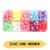 Perlas de cera octogonales, 100 estilos en compartimentos separados, perlas de cera para sellos de cera, empaque de caja de color mixto, venta al por mayor