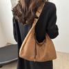 Bolsa Dumpling Moda Vintage Camurça Bolsa de Ombro Design Trabalho Comutador Maillard Estilosa Texturizada Sob o Braço Transversal