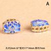 Loto Esmalte Cloisonné Nube de Fondo Aleación Gota de Aceite Pulsera DIY Colgante para Bolsos Accesorios de Joyería Colgante de Loto con Nube de Fondo Azul Quemado Antiguo
