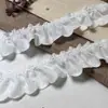 Tecido de Algodão Plissado Off-White com Renda Bordada de 4,5 cm de Largura para Cortinas, Sofá, Decoração de Casa e Materiais de Vestuário