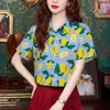 Camisas Florales de Verano, Camisas Florales Holgadas de Seda de Hielo para Hombres y Mujeres, Camisas Finas para el Hogar, Suministro Directo de Fábrica, Camisas de Lino para Hombres