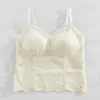 Novo Estilo de Verão Renda Leve de Luxo Sutiã Camisola para Mulheres com Bojos Embutidos, Design Fino, Adequado para Usar por Cima, Costas Bonitas, Taça Fixa