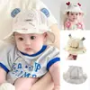 Gorros para Bebé, Gorros Finos de Protección Solar para Primavera y Otoño, Gorros de Ala Ancha para Niños, Niños y Niñas, Gorros de Pescador Solares, Sombreros Cubo de Pesca con Visera a Prueba de Viento