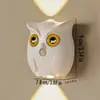 Lámpara Colgante Búho Sensor de Movimiento Más Vendida Transfronteriza para Pasillos y Vestíbulos, Luz de Pared LED Recargable