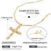 Wanxing Mejor Vendido Europeo y Americano Acero Inoxidable Oro de 18 Quilates Circonita Blanca Collar con Colgante de Cruz Accesorios Personalizados Joyería Transfronteriza