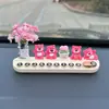 Placa de Estacionamento Temporário para Carro Novo Urso Rosa Placa de Número de Telefone para Carro em Movimento Ornamentos Criativos Fofos para Carro