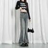 26 novas calças jeans de design cruzado estilo retro americano com cintura alta, efeito emagrecedor e barra desfiada, disponíveis para dropshipping